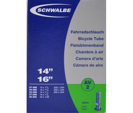 Schwalbe slange 14 x 1. 3/8 med Auto ventil AV2