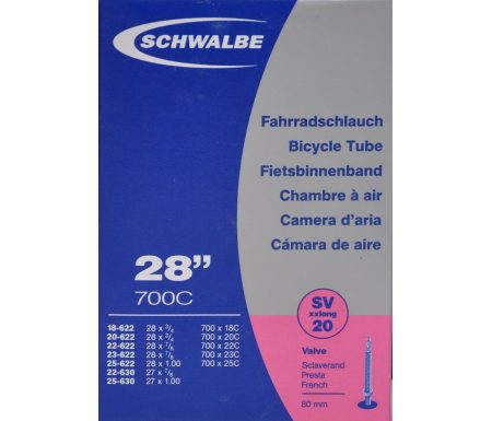 Schwalbe slange 700×18-25c X-Light med 80mm Racer ventil SV20