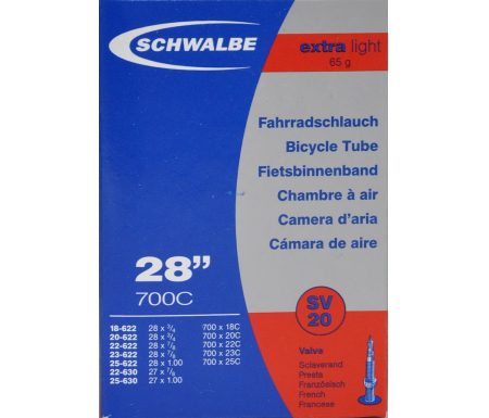 Schwalbe slange 700×18-25c X-Light med Racer ventil SV20