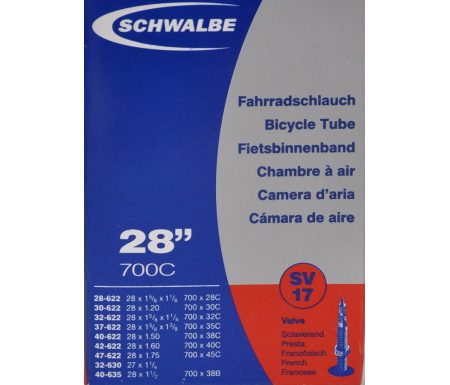 Schwalbe slange 700×28-45c med Racer ventil SV17