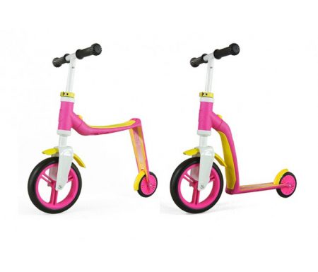 Scoot&Ride 2 i 1 løbehjul/løbecykel – Highwaybaby – Pink/Gul