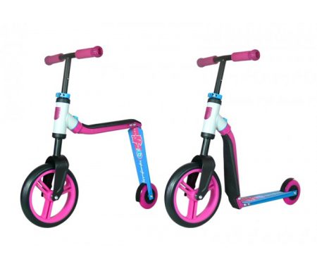 Scoot&Ride 2 i 1 løbehjul/løbecykel – Highwaybuddy – Pink/Blå