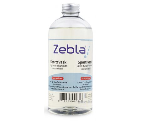 Zebla Sportsvaskemiddel – Parfumefri – 500 ml